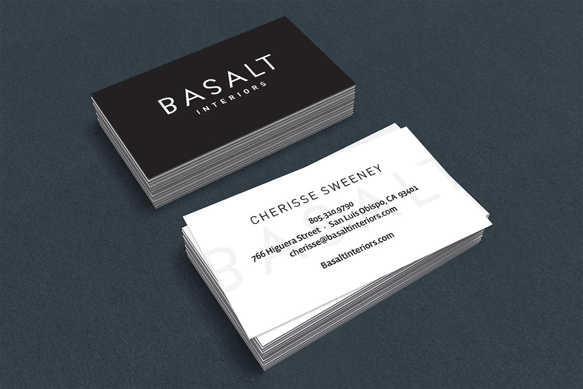 Basalt Interiors business cards