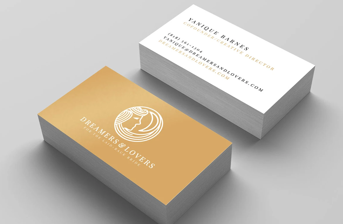 Dreamers and Lovers business cards