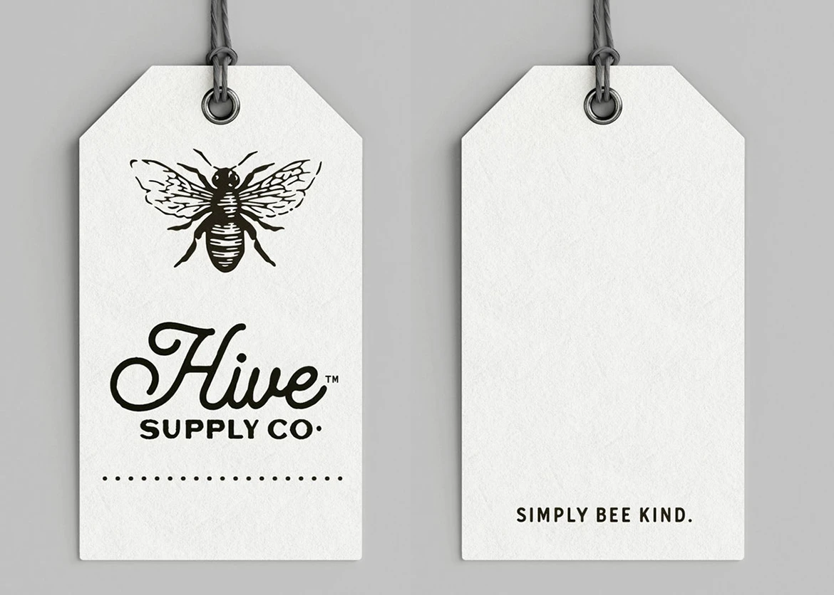 Hive Supply Co hangtags