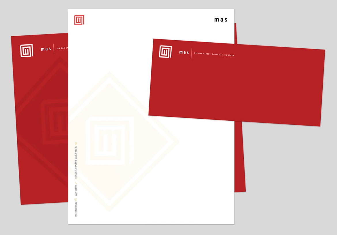 MAS letterhead and envelopes