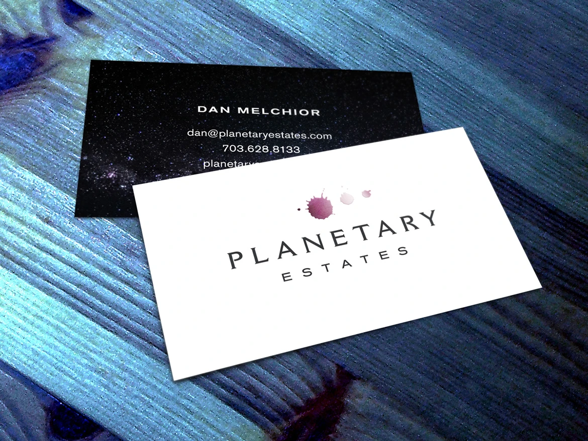 Planetary Estates business cards