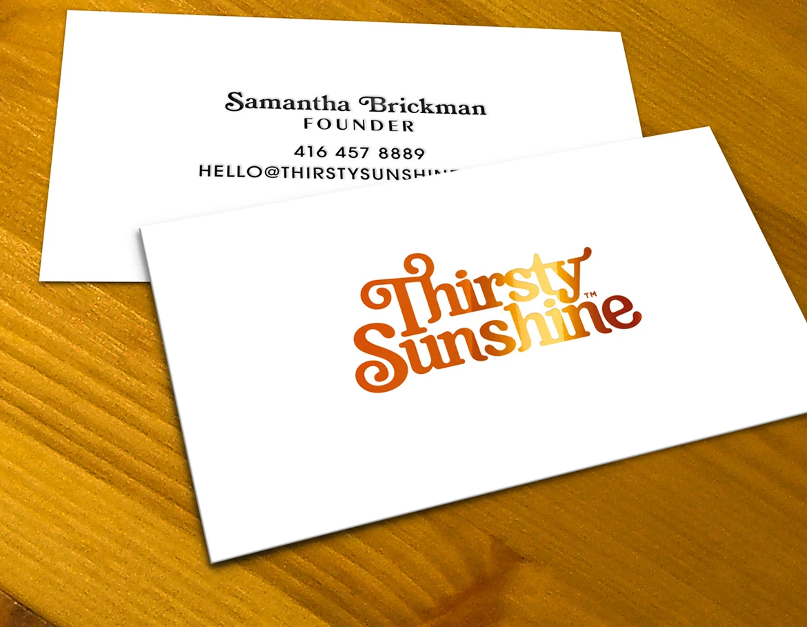 Thirsty Sunshine business cards